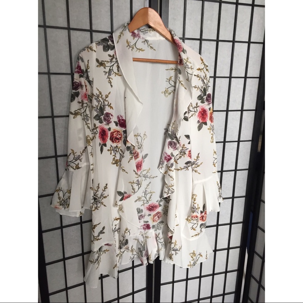Floral cardigan kimono - Picture 4 of 4